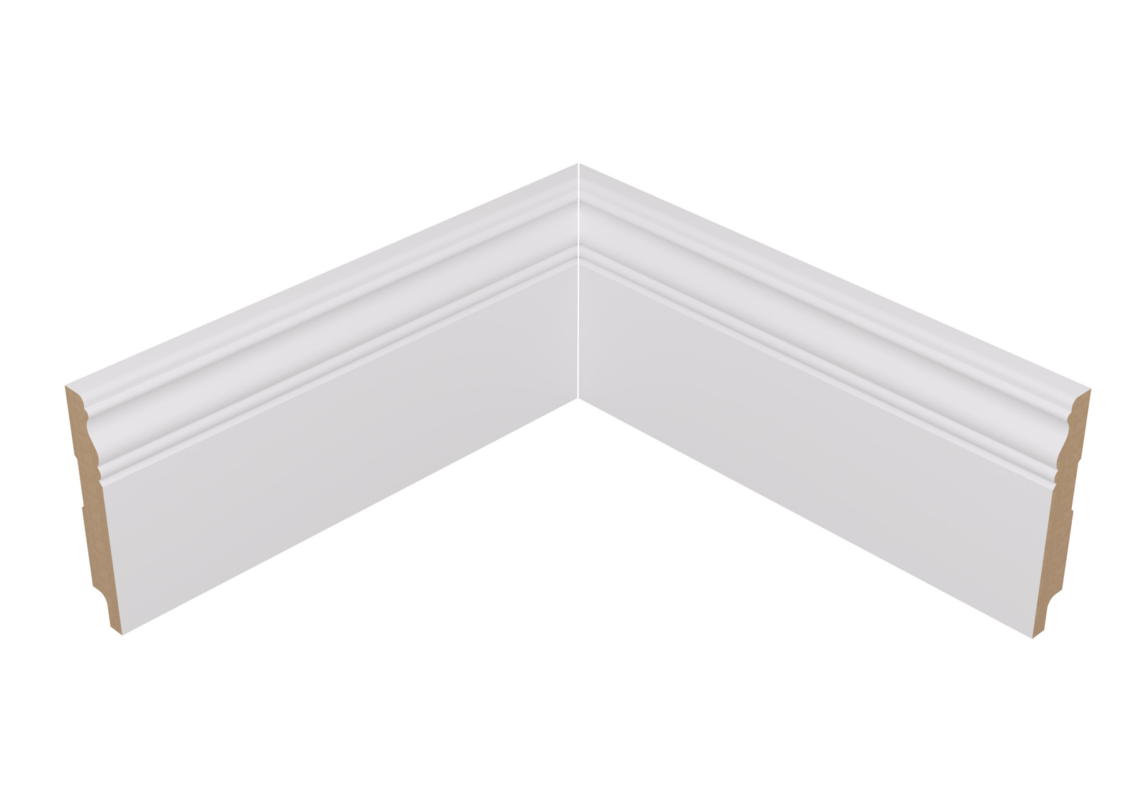 Narożnik wewnętrzny do listwy przypodłogowej lakierowany biały z wodoodporną powłoką ALEXA 12cm