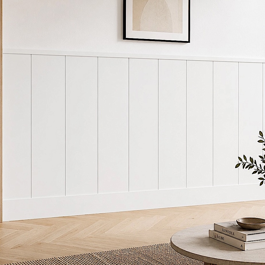 Boazeria ścienna LOFT - długość 200 cm, wysokość 114,5 cm - zestaw listew MDF