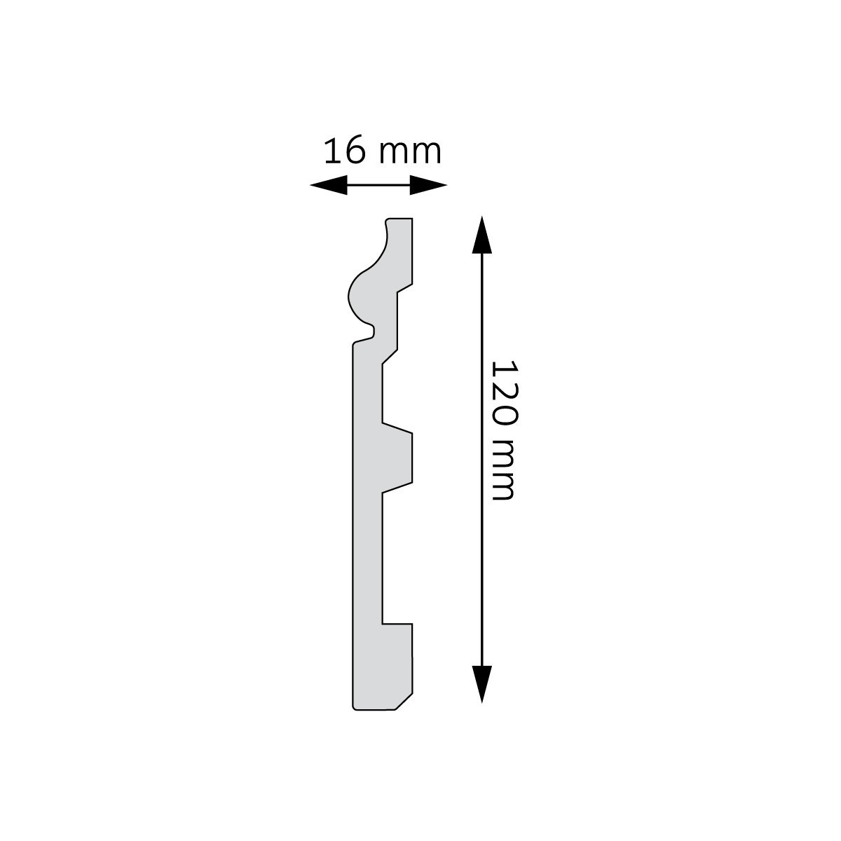 Listwa przypodłogowa elastyczna, cokół Creativa LPC-22F 200cm