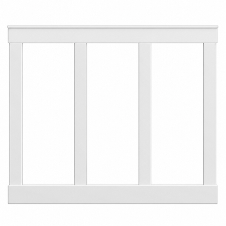 Boazeria ścienna FRAME - długość 200 cm, wysokość 123 cm - zestaw listew MDF
