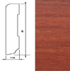 Drewniana listwa przypodłogowa lakierowana 60/16 (240 cm x 6 cm x 1,5 cm) Mahoń