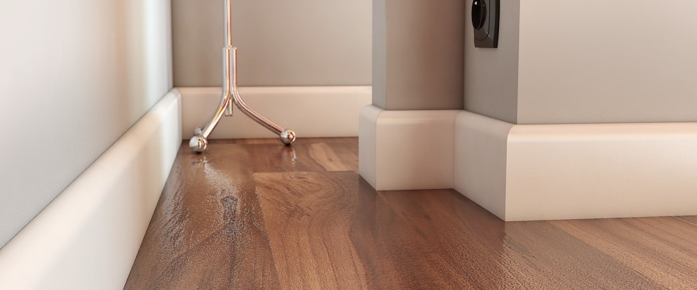 Listwa przypodłogowa MDF PLUS R25 (262 cm x 10 cm x 1,6 cm) biała wilgocioodporna półmatowa