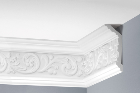 Listwa sufitowa zdobiona Creativa LGZ-08, wym. 15.9 x 6.5 x 240 cm