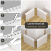 PRÓBKA 20 CM - Listwa przypodłogowa lakierowana biała, MDF wilgocioodporny, FOGE LB1 - 10cm