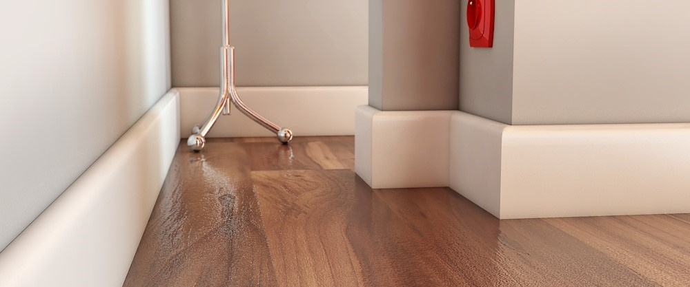 Listwa przypodłogowa MDF PLUS wilgocioodporna R10 (262 cm x 10 cm x 1,8 cm) biały lakier półmatowy RAL 9003