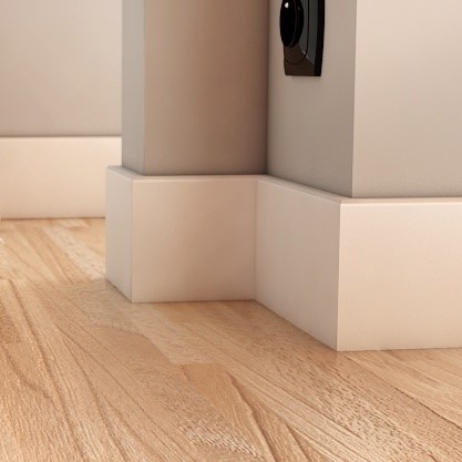 Listwa przypodłogowa MDF PLUS R3 biała półmatowa (244 cm x 10 cm x 1,2 cm) wilgocioodporna