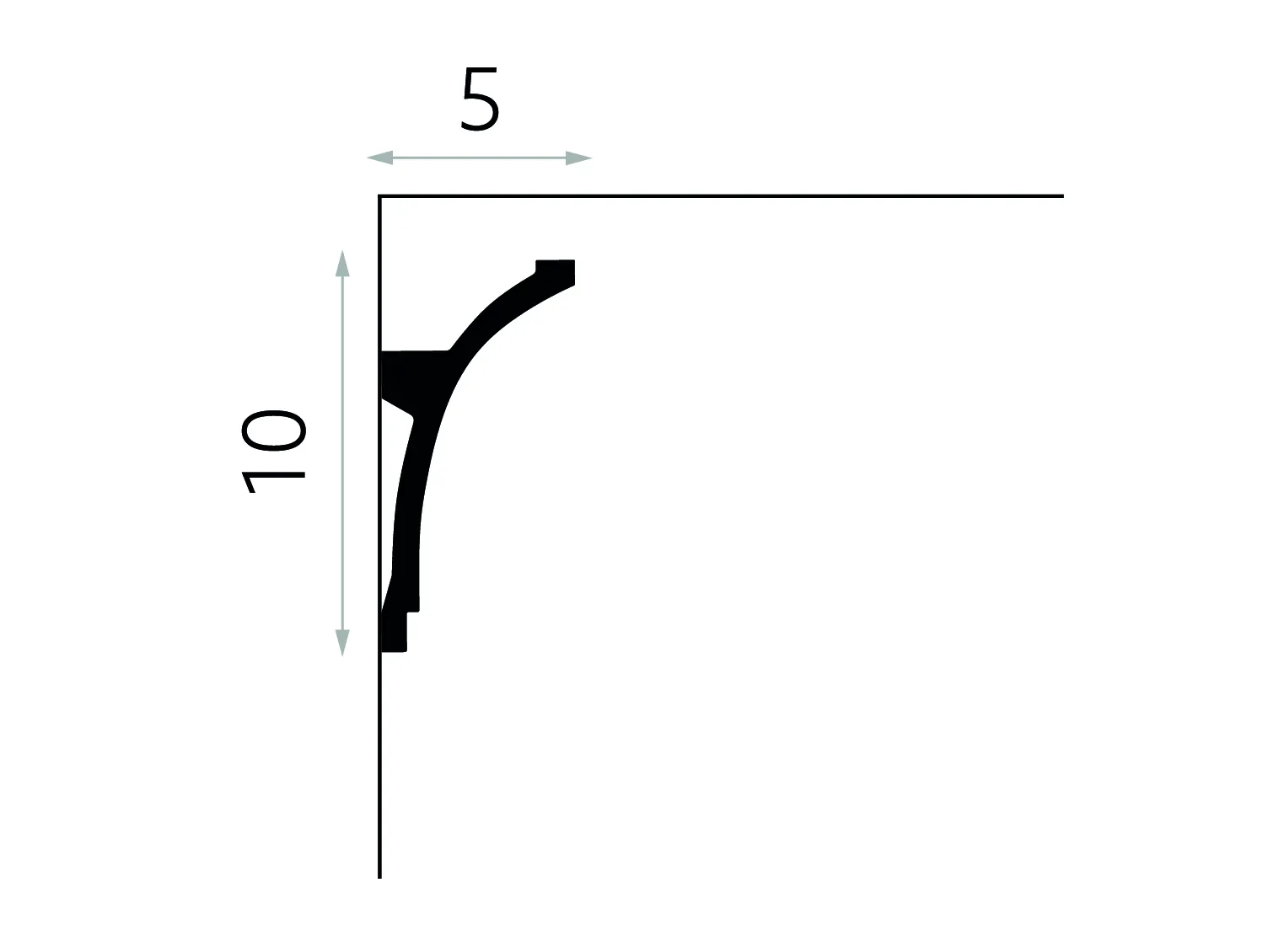 Listwa oświetleniowa MDB100 biała wym. 200 x 5 x 10 cm, z ProFoam