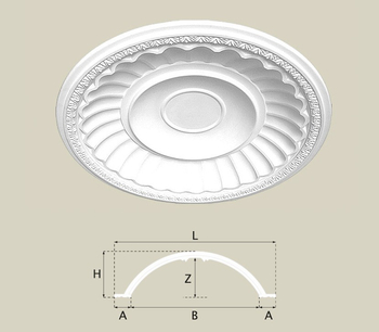 Rozeta, dekoracja sufitowa Creativa R-04