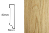 Listwa przypodłogowa fornirowana lakierowana CP80 R3 (240 cm x 8 cm x 1,8 cm) dąb