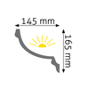 Listwa przysufitowa oświetleniowa biala Creativa LGG-14, wym. 16.5 x 14.5 cm