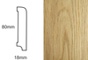 Listwa przypodłogowa fornirowana lakierowana CP80 R10 (240 cm x 8 cm x 1,8 cm) dąb