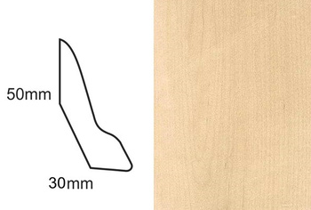 Listwa przypodłogowa fornirowana lakierowana LP60 (240 cm x 5 cm x 3 cm) klon