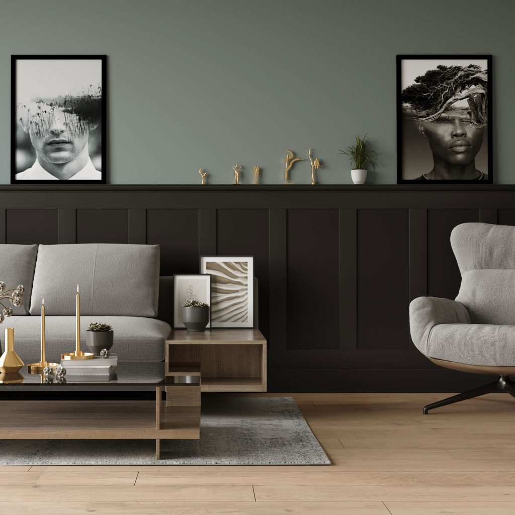 Listwa boazeryjna ELEGANT, boazeria ścienna MDF, do malowania