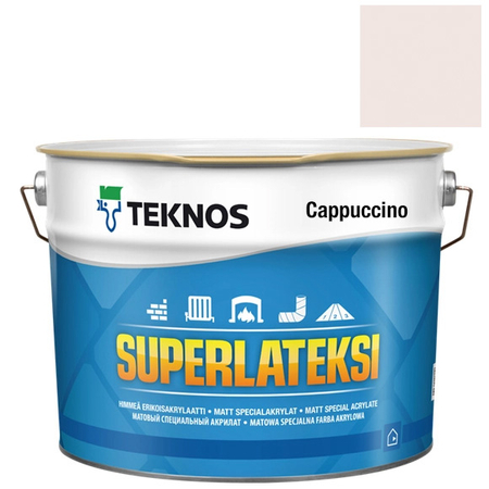 Teknos Superlateksi, matowa farba do boazerii i listew, pojemność 0,9 L, kolor Cappuccino