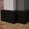 Listwa przypodłogowa MDF lakierowana czarna RAL 9005 - FOGE LB1 - 8cm