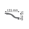 Listwa gzymsowa gładka Creativa LGG-10, wym. 5.5 x 13.5 x 240 cm