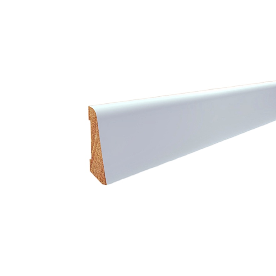 Listwa przypodłogowa drewniana lakierowana LS58 (240 cm x 5,8 cm x 1,6 cm) biała
