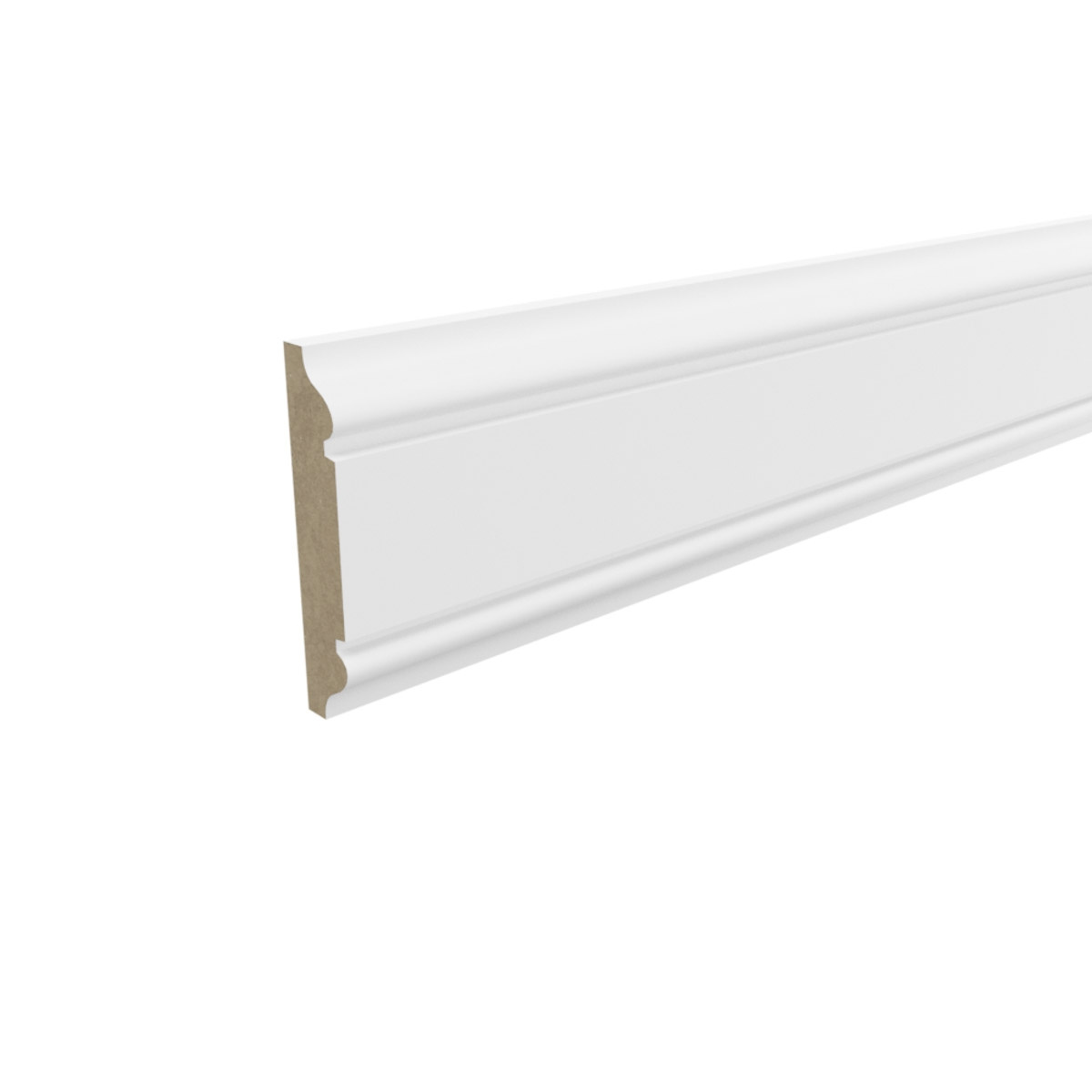 Próbka 20 cm - Listwa ścienna dekoracyjna MDF biała 6 cm