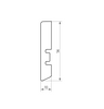 PRÓBKA 20 CM - Listwa przypodłogowa MDF Biała Premium, 56x10 mm, Pedross