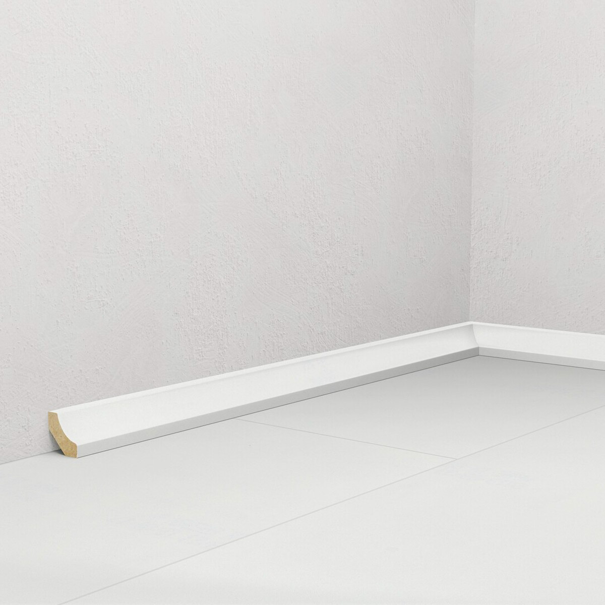 Listwa przypodłogowa MDF Biała Premium, 16x16 mm, Pedross