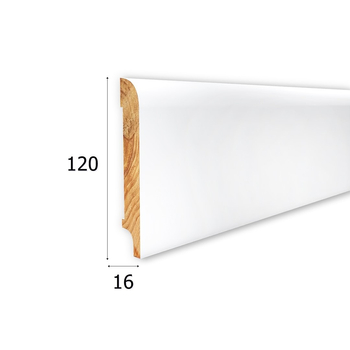 Listwa przypodłogowa drewniana lakierowana OPAL120 (240 cm x 12 cm x 1,6 cm) iglaste