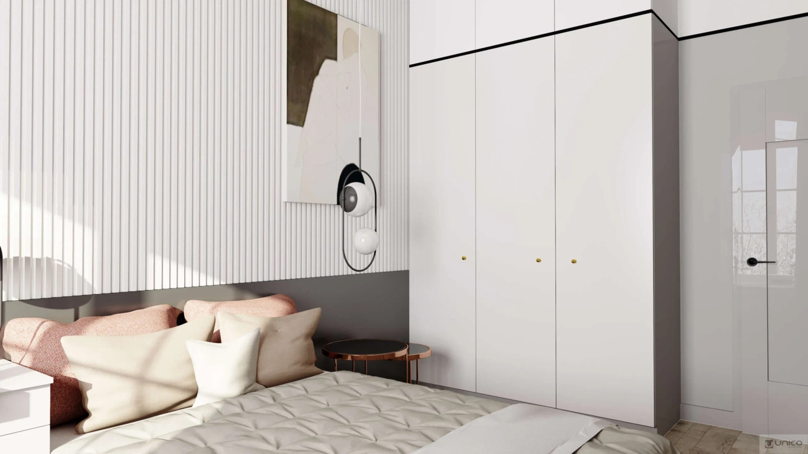 Lamela ścienna L0301 biała wym. 270 x 2 x 11.5 cm, z PolyForce