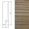 Drewniana listwa przypodłogowa olejowana 80/18 (240 cm x 8 cm x 1,8 cm) Dąb Szczotka Olej