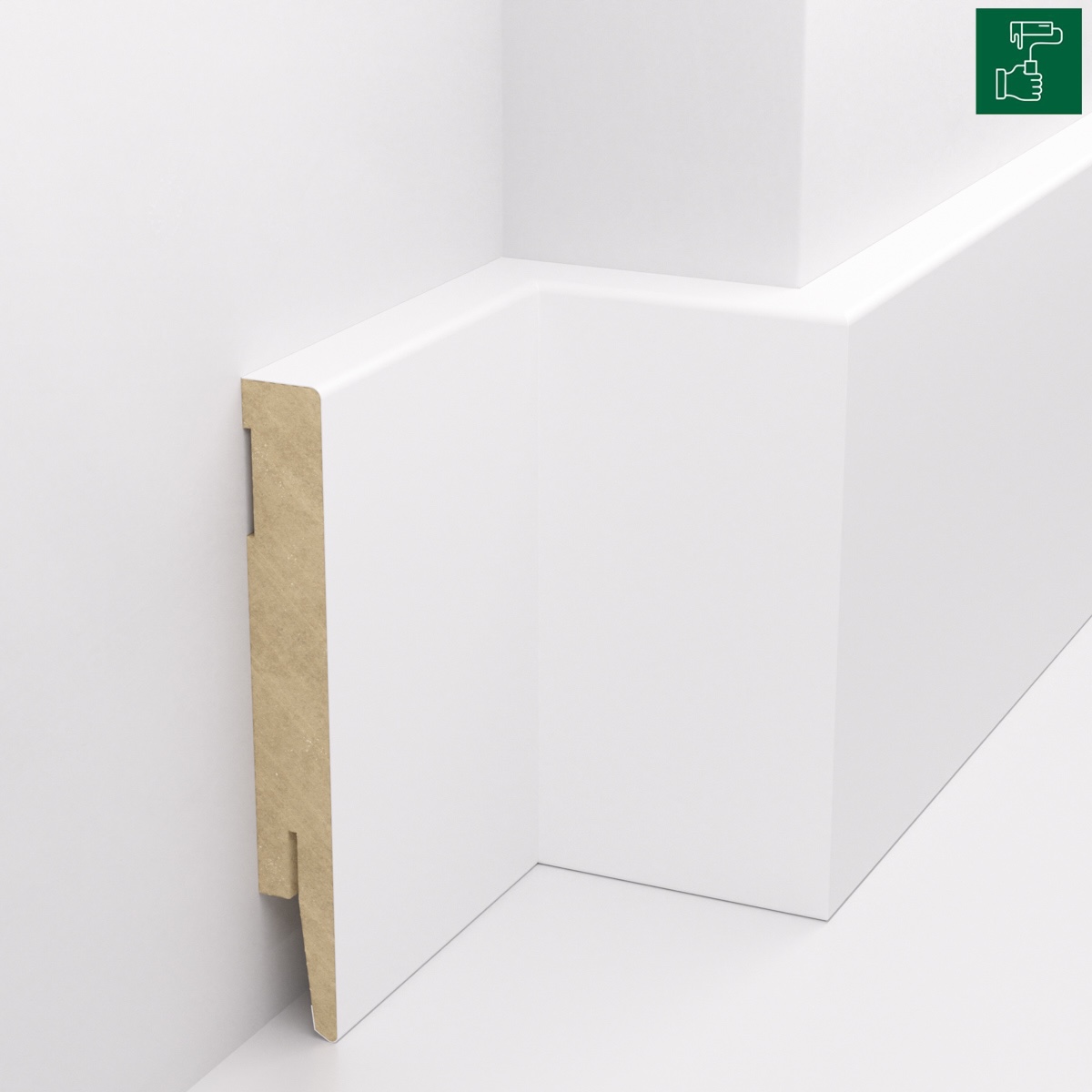 Listwa przypodłogowa MDF - PRIMA 12cm - do malowania