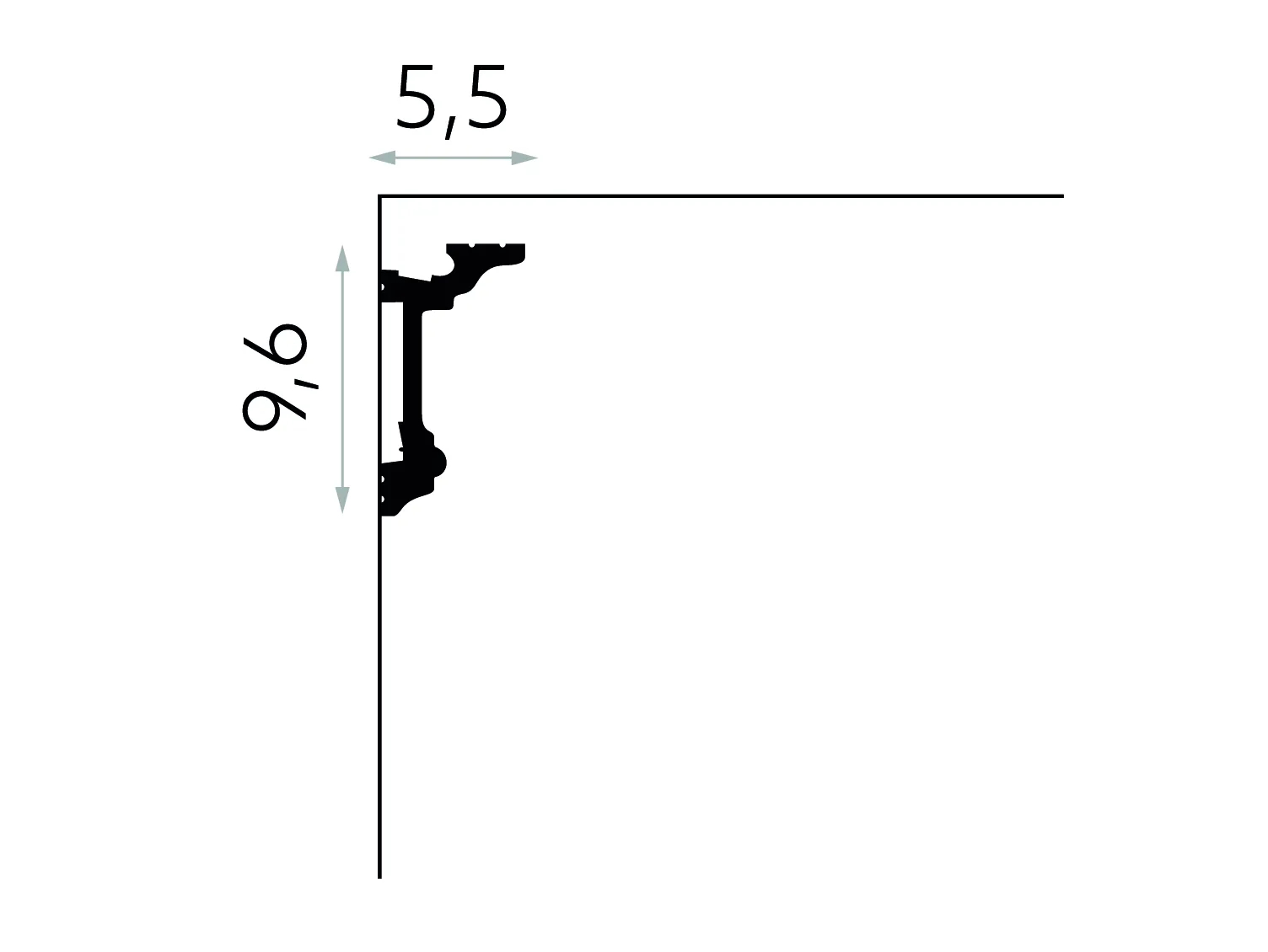 Listwa oświetleniowa MD137 biała wym. 200 x 5.5 x 9.6 cm, z PolyForce