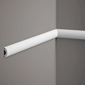 Listwa ścienna MD031 biała wym. 200 x 1 x 3 cm, z PolyForce