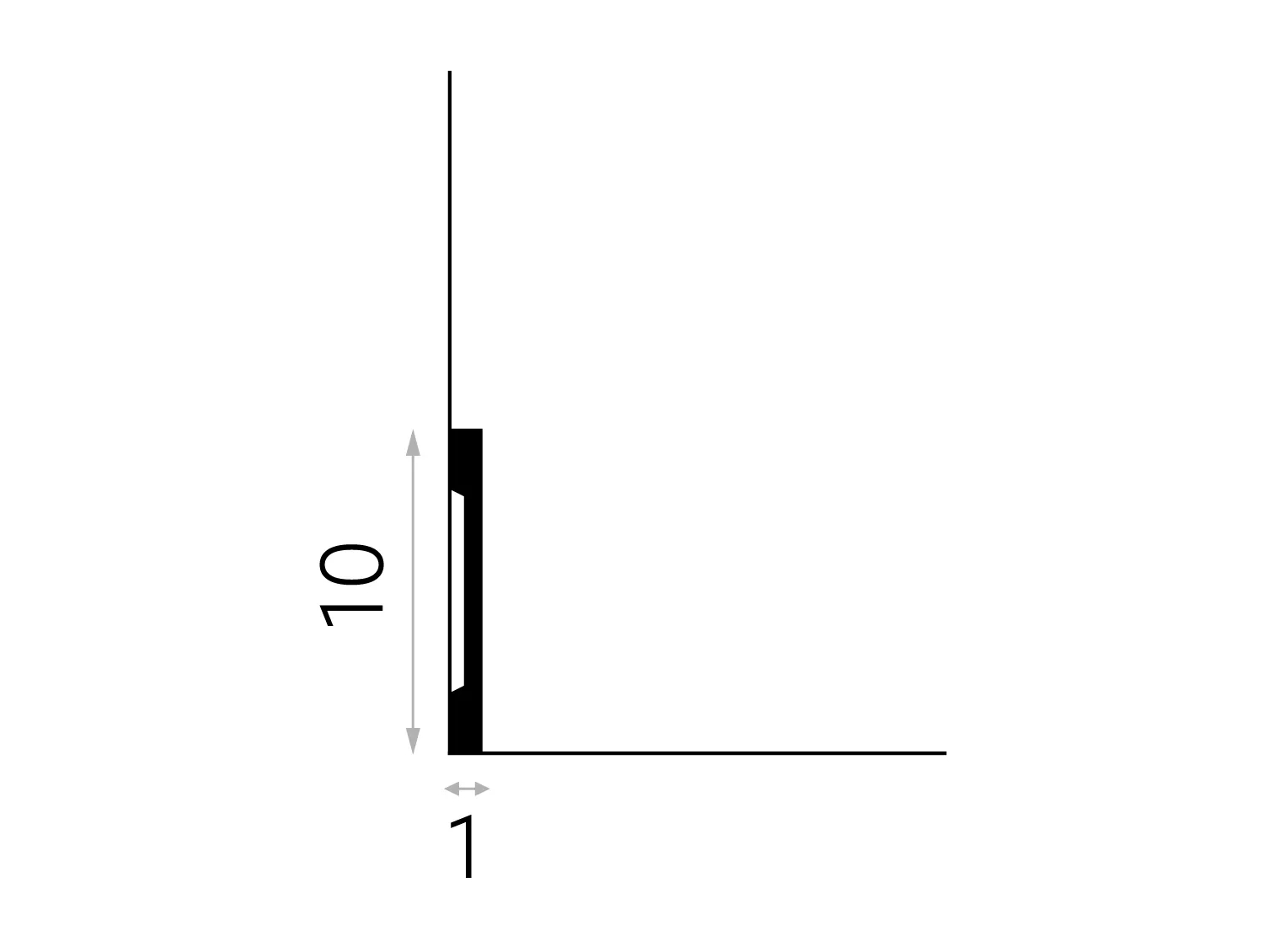 PRÓBKA 20 cm - Listwa przypodłogowa MD013 biała wym. 1 x 10 cm, z poliuretanu PolyForce
