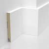 PRÓBKA 20 CM - Listwa przypodłogowa MDF lakierowana biała z wodoodporną powłoką PRIMA SLIM 10cm
