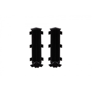 Narożnik wewnętrzny listwy podłogowej Creativa LP80 czarny RAL9005 - 2 szt