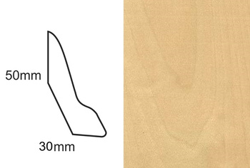 Listwa przypodłogowa fornirowana lakierowana LP60 (240 cm x 5 cm x 2,8 cm) brzoza