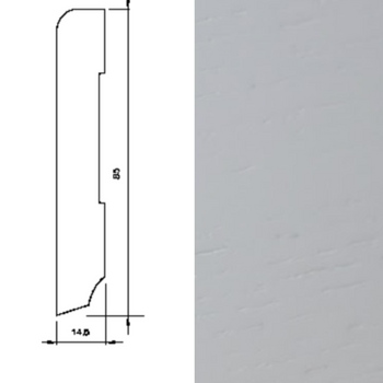 Listwa przypodłogowa biała drewno lakierowane 95/15 (240 cm x 9,5 cm x 1,5 cm)