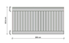 Lakierowana boazeria angielska PRIME-2, zestaw listew boazeryjnych MDF - wymiary 200 x 127.5 cm