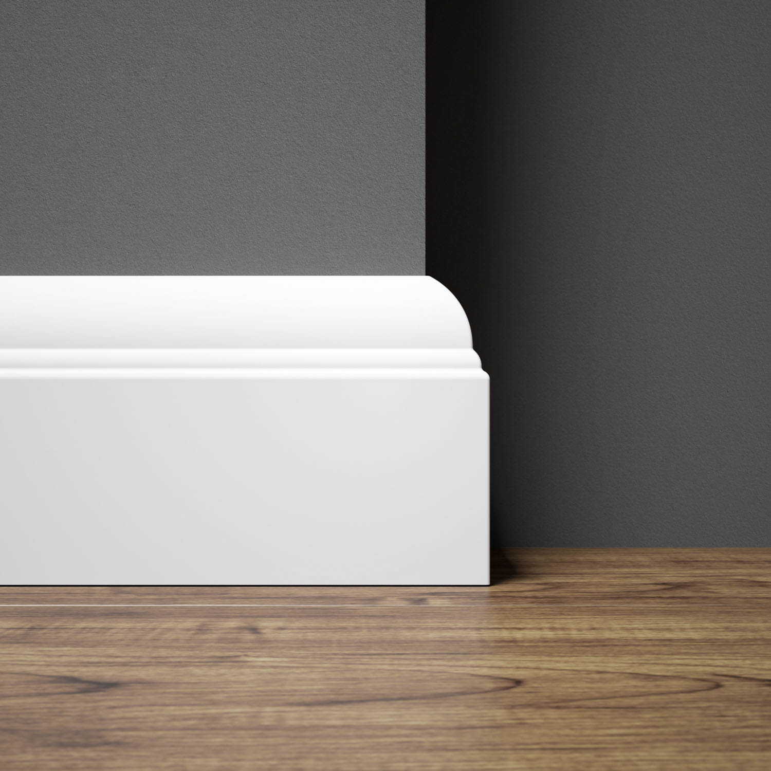 PRÓBKA 20 CM - Listwa przypodłogowa MDF lakierowana biała z wodoodporną powłoką BELLA 8cm