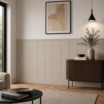 Boazeria ścienna LOFT do malowania - długość 200 cm, wysokość 114,5 cm + Farba Cappuccino