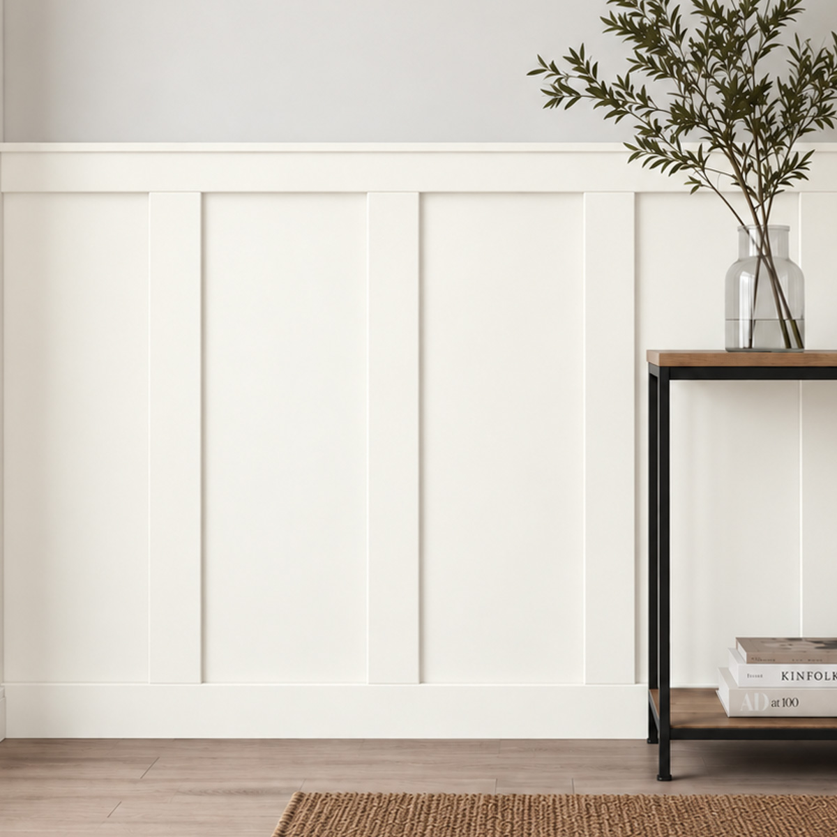 Boazeria ścienna FRAME do malowania - długość 200 cm, wysokość 123 cm + Farba biały RAL9010