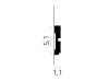 Listwa ścenna elastyczna MDD414F biała wym. 200 x 1.1 x 5.1 cm, z Flex