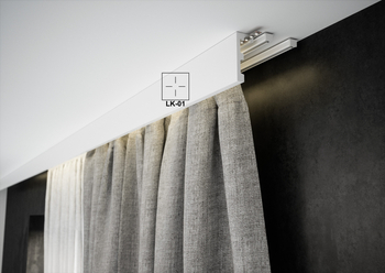 Maskownica Karnisza Creativa LK-01 biała, wym. 200 x 10 x 4 cm, LIGHTBLOCKER