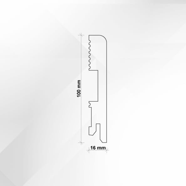 Listwa przypodłogowa MDF lakierowana biała FOGE LB1 - 10cm