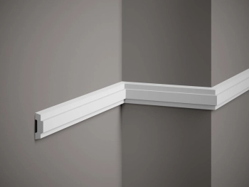 Listwa ścienna biała MD317 wym. 200 x 1.5 x 4.5 cm, z PolyForce
