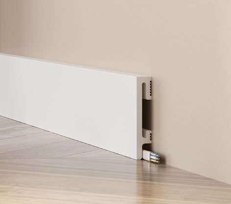 PRÓBKA 20 cm - Listwa przypodłogowa Premium Floor Durofit PF081 biała RAL9003 8 cm