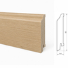 PRÓBKA 20 CM - Listwa przypodłogowa drewniana 80x15 mm - dąb lakierowany