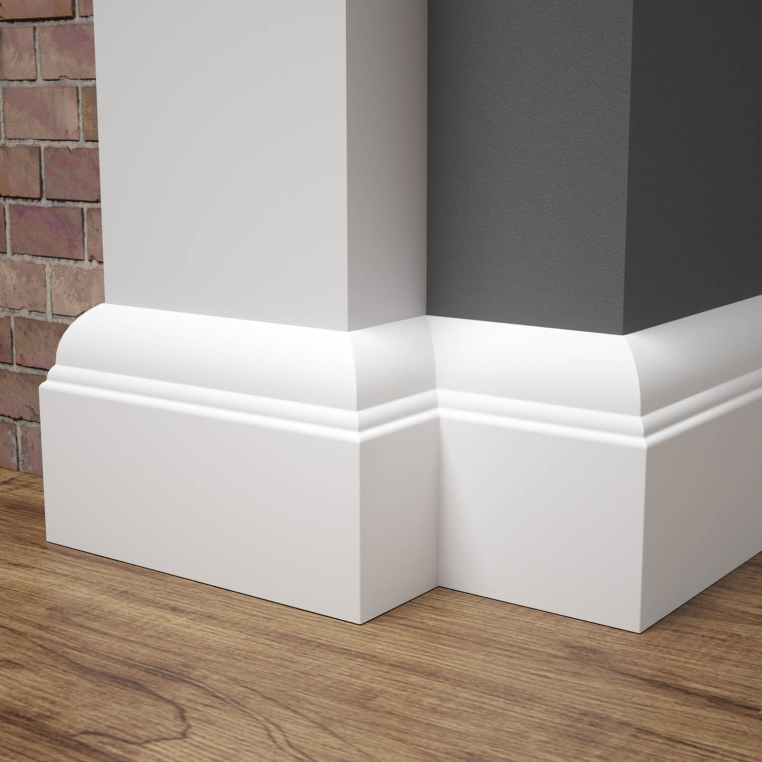 Listwa przypodłogowa MDF lakierowana biała z wodoodporną powłoką BELLA 8cm