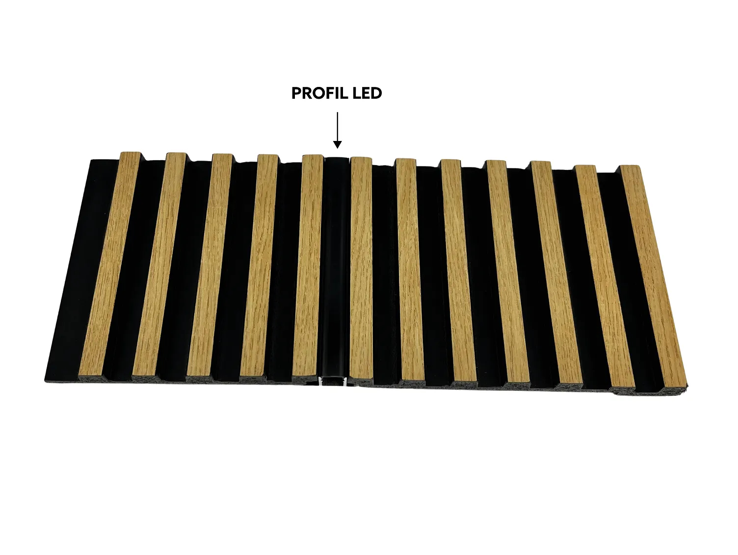 Aluminiowy profil ścienny LED LLP1 do lameli Mardom wym. 200 x 1.3 x 5.3 cm