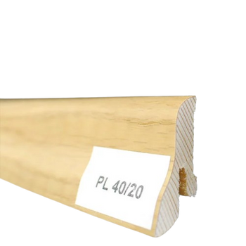 Drewniana listwa przypodłogowa lakierowana PL40 (240 cm x 3.9 cm x 1,9 cm) DĄB EUROPEJSKI
