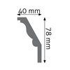 Listwa przysufitowa zdobiona Creativa LGZ-14, wym. 7.8 x 4 x 240 cm