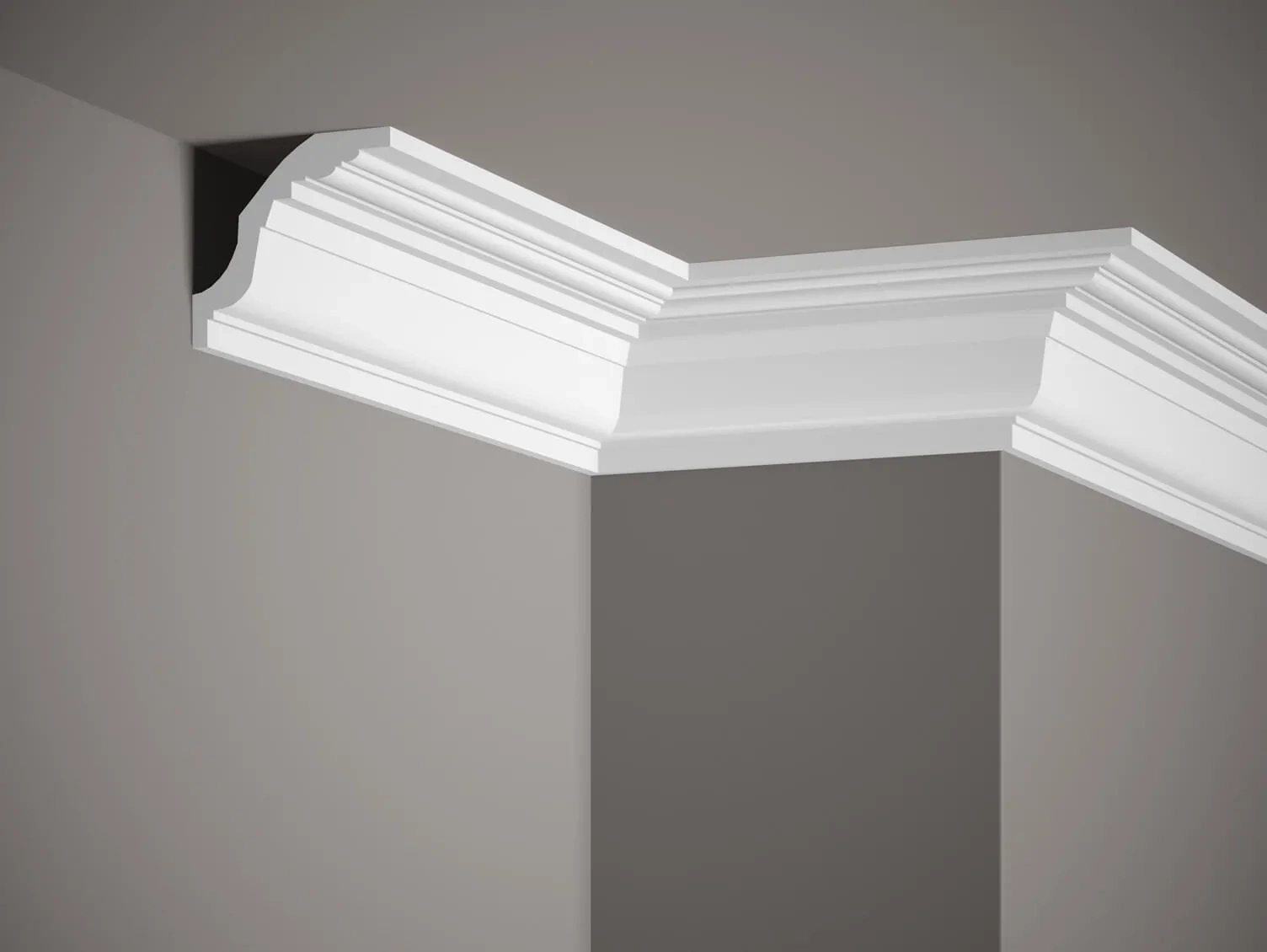 Listwa przysufitowa biała MDB102 wym. 200 x 8 x 8 cm, z ProFoam